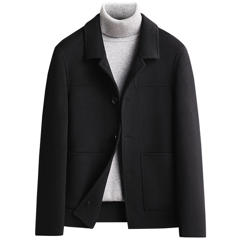 Chaqueta corta de lana moderna para hombre | Prenda básica informal para el invierno