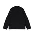 Black half zip long sleeve t shirt for men casual streetwear