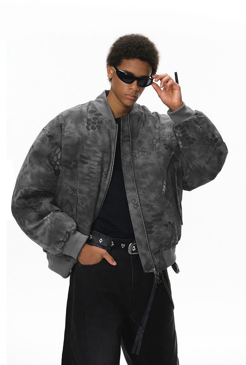Men bomber jacket dark gray sunglasses pose, street style look