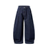 Dark blue mid rise wide leg jeans swatch, deep indigo