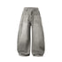 Light gray mid rise wide leg jeans color swatch, front view