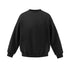 Men’s oversized sweatshirt dark gray flat back, crewneck fleece
