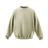 Men’s oversized sweatshirt khaki flat front, crewneck with rib hem