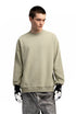 Men’s oversized sweatshirt light khaki on model, half-body front