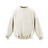 Men’s oversized sweatshirt off white flat front, rib cuffs and hem