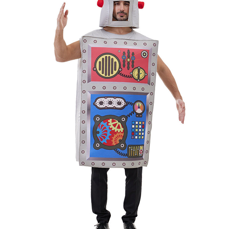 Retro robot Halloween costume full front view