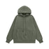 Sage hoodie flat lay front, pouch pocket