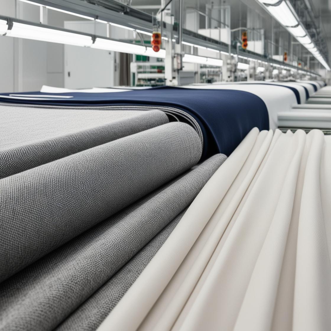 Quality fabric inspection process showing premium materials in neutral colors