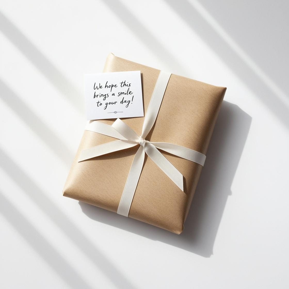 Carefully packaged product reflecting our attention to detail and customer care