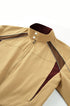 Khaki racing jacket flat lay front with contrast panels, tracksuit top
