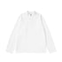 White half zip long sleeve t shirt cotton blend casual
