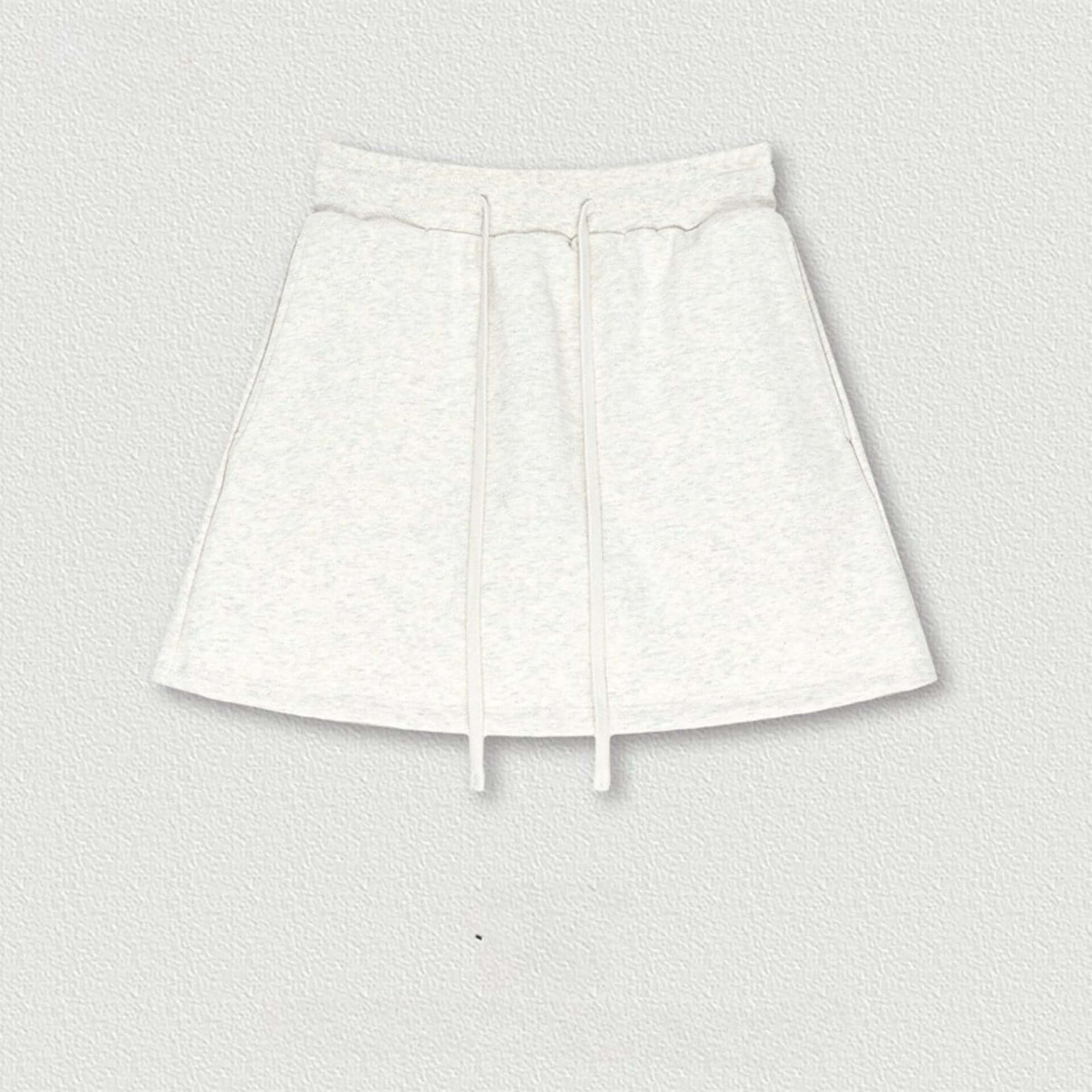 Off-white drawstring skirt