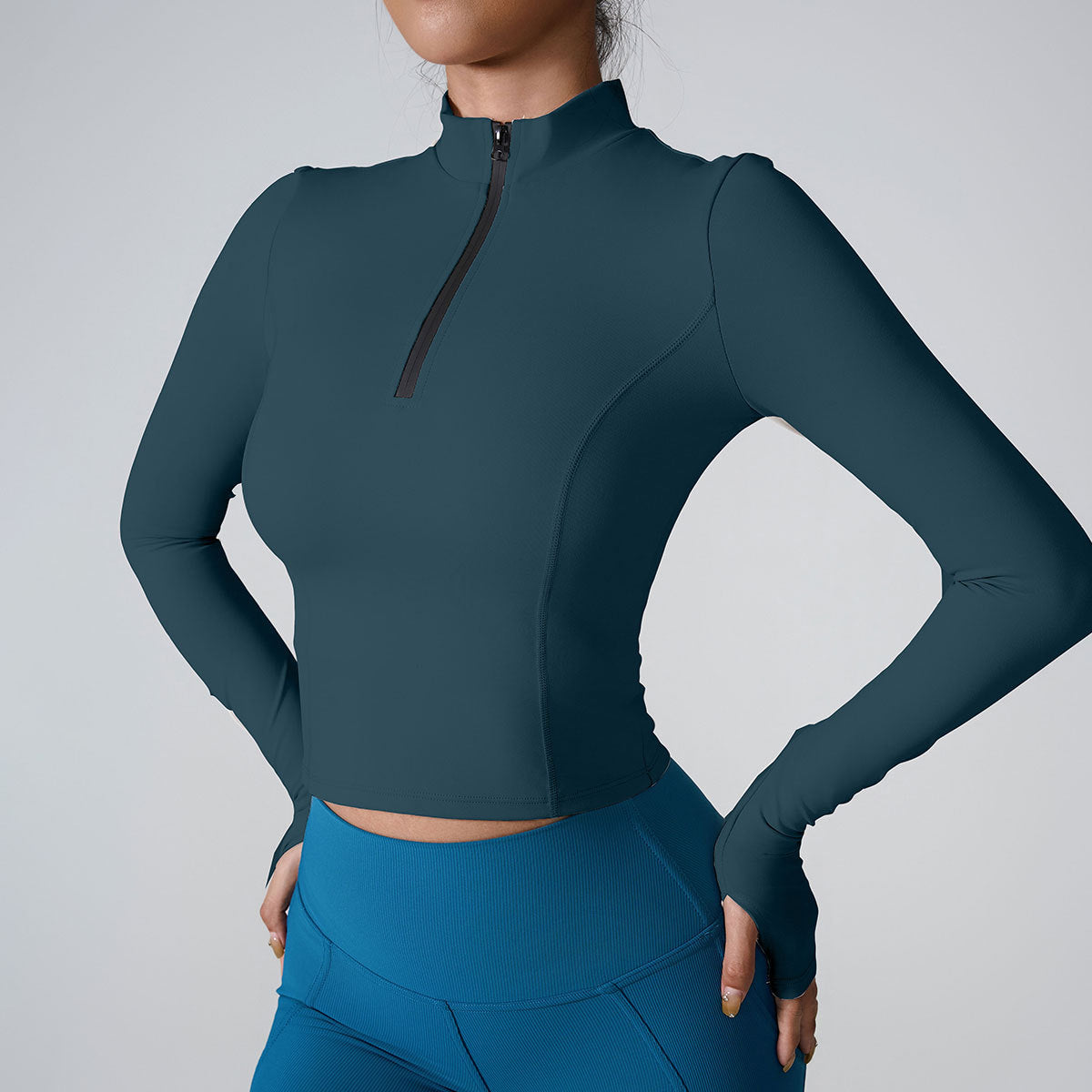 Quarter-Zip Long-Sleeve Active Top