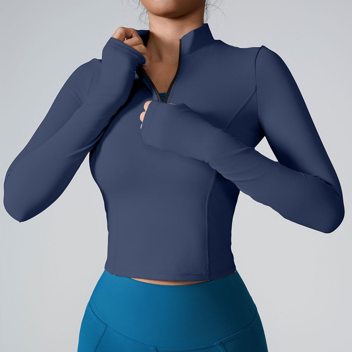 Quarter-Zip Long-Sleeve Active Top