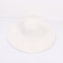 White wide-brimmed sun hat with a classic floppy design, displayed on a white surface.