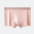 Pink men's boxer briefs with seamless design and stretchy waistband, front view