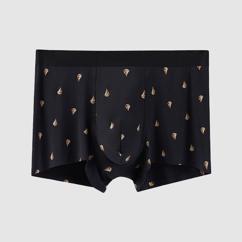 Cod Gray men's boxer briefs featuring gold decorative pattern and elastic waistband