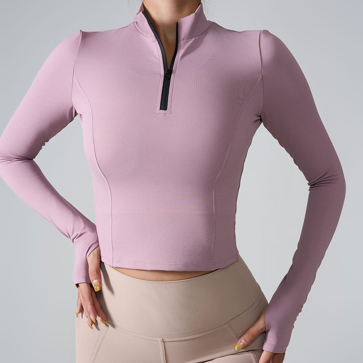 Quarter-Zip Long-Sleeve Active Top