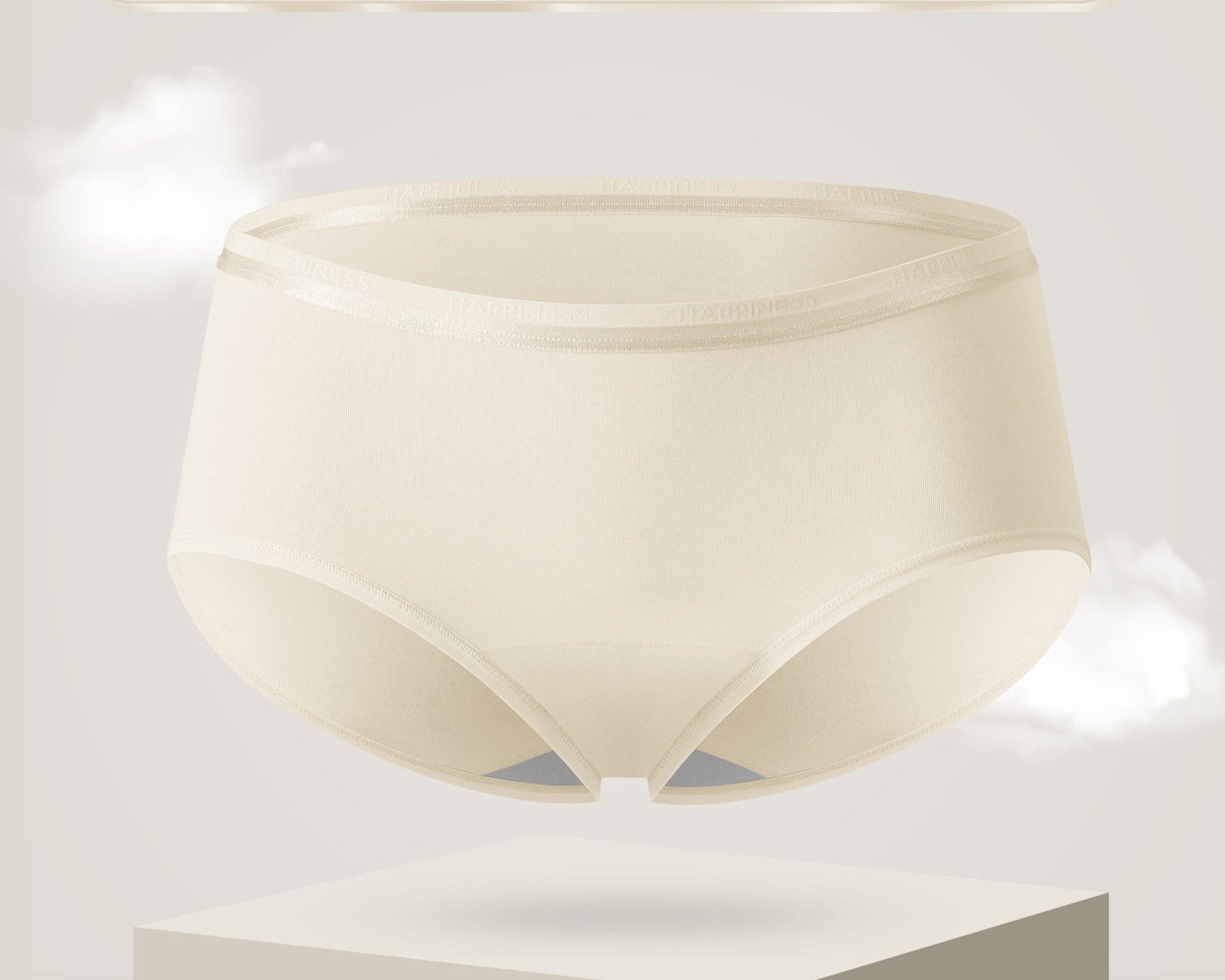 Antibacterial brief in off-white made with cotton