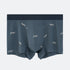 Dark Gray men's boxer briefs with horse pattern print and navy waistband