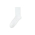 White sock with a fluffy, textured knit fabric, shown against a white background