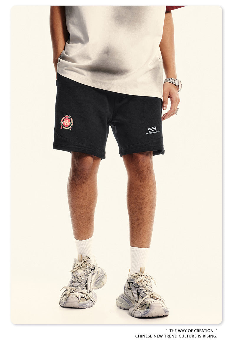 Men's Premium Athletic Embroidered Shorts | Vintage Sport Collection