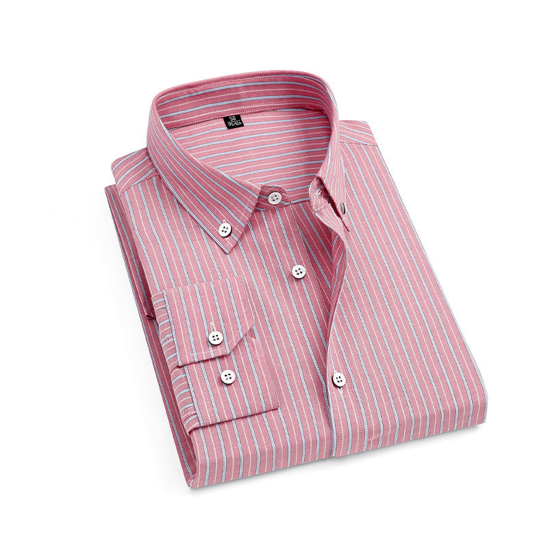 Camisa de negocios de algodón de primera calidad para hombre | Diseño clásico de corte ajustado