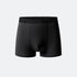 Premium black men's boxer briefs with elastic waistband, seamless design and form-fitting silhouette for everyday comfort