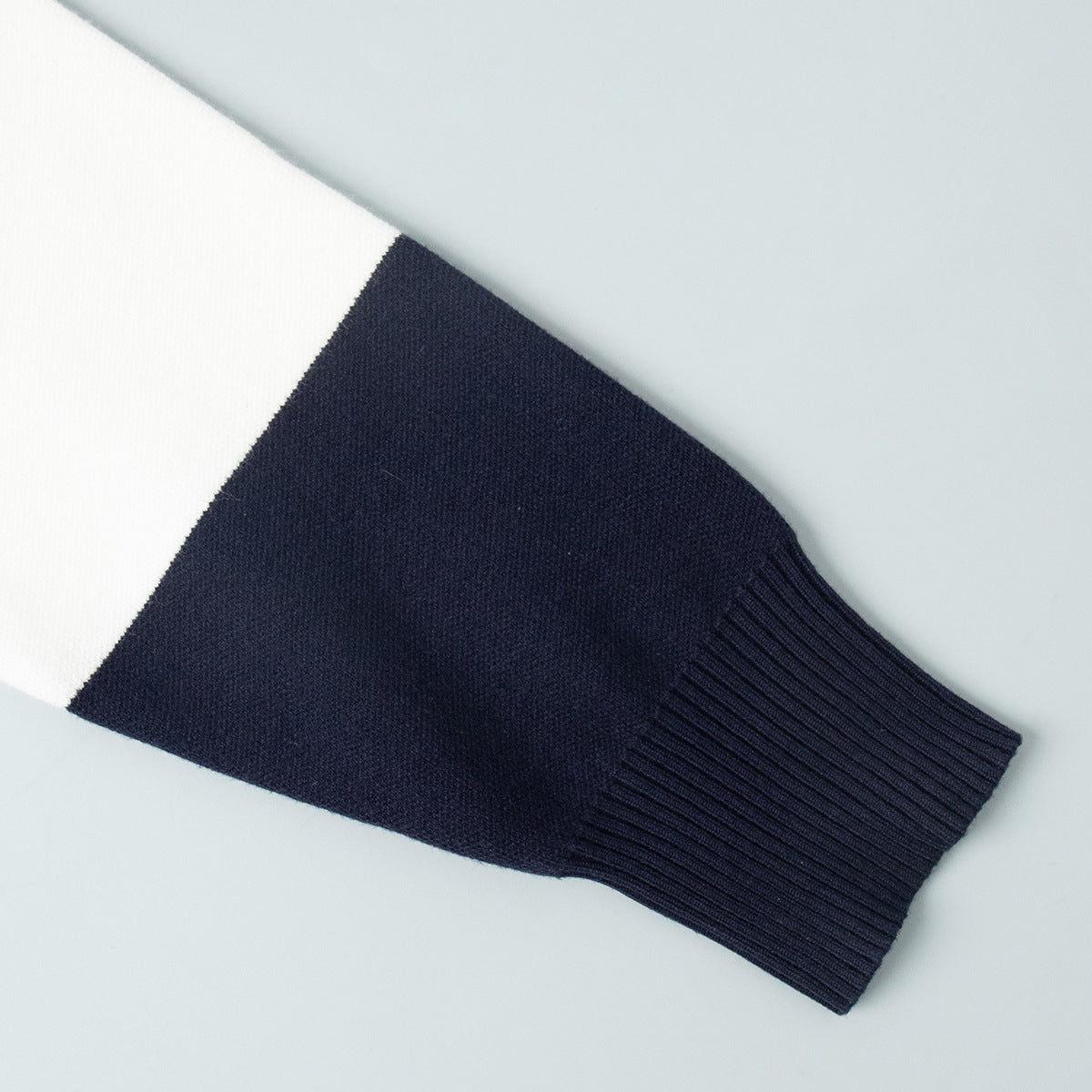 Retro Jacquard Letter Zip Up Sweater – Sporty Colorblock Knit Cardigan