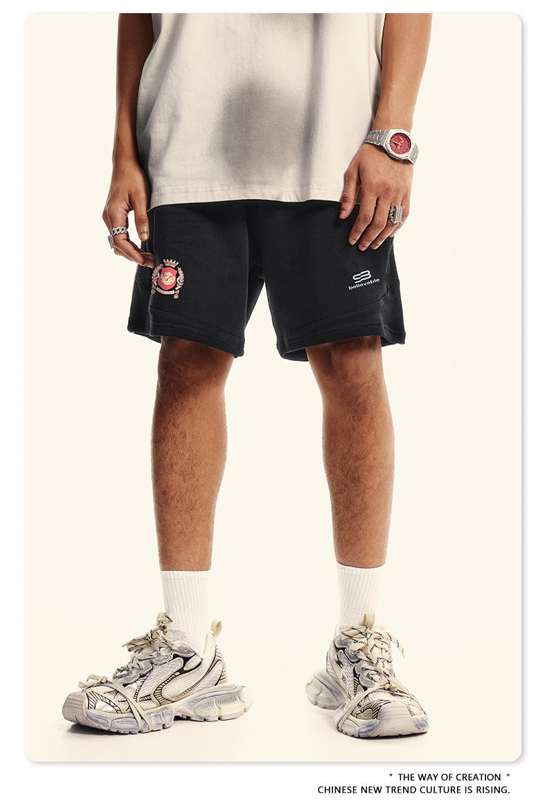 Men's Premium Athletic Embroidered Shorts | Vintage Sport Collection