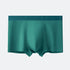 Teal green men's boxer briefs with centered pouch, rich color, and darker green waistband