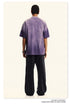 Back view of purple gradient oversized tee showing relaxed fit and quality fabric detail