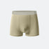 Light beige men's boxer briefs with matching waistband, made from premium cotton blend for ultimate comfort