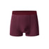 Wine berry men's boxer briefs with dark waistband, featuring soft-touch fabric and ergonomic cut for daily wear