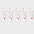 White antibacterial ankle socks with brand label and quality certification tags, retail presentation