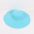 Picton blue wide-brimmed sun hat with a structured design, laid flat against a white background.