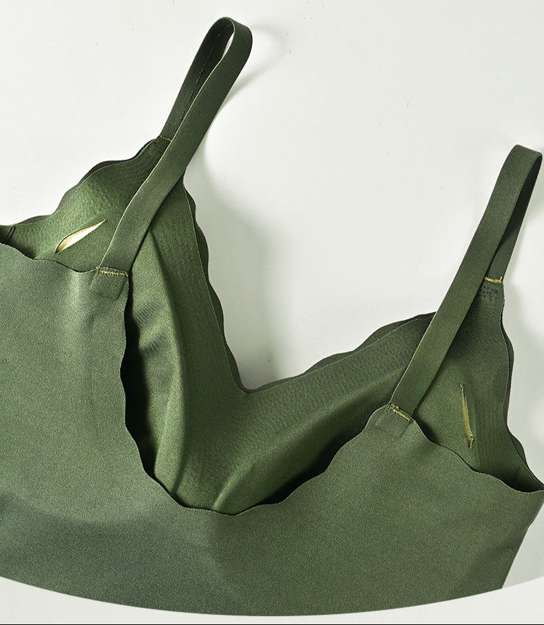 Dark green U-back camisole, made from soft, lightweight fabric for a smooth silhouette.