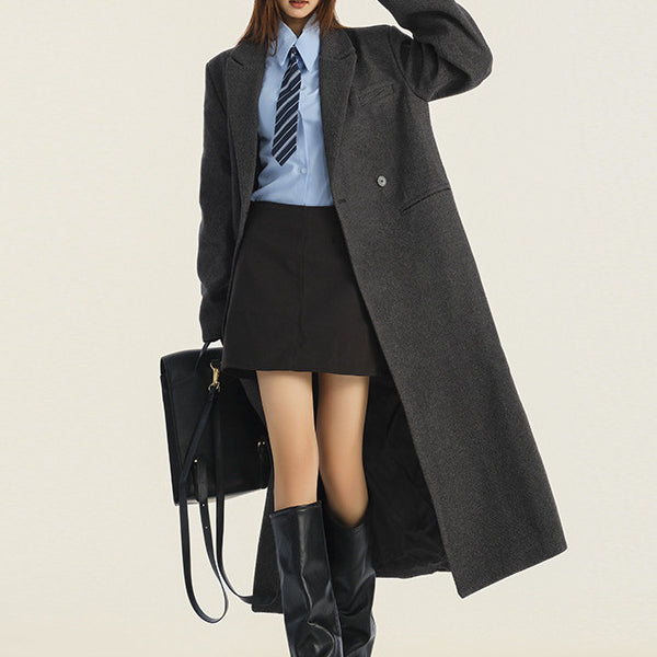 Oversized Longline Single-Button Coat