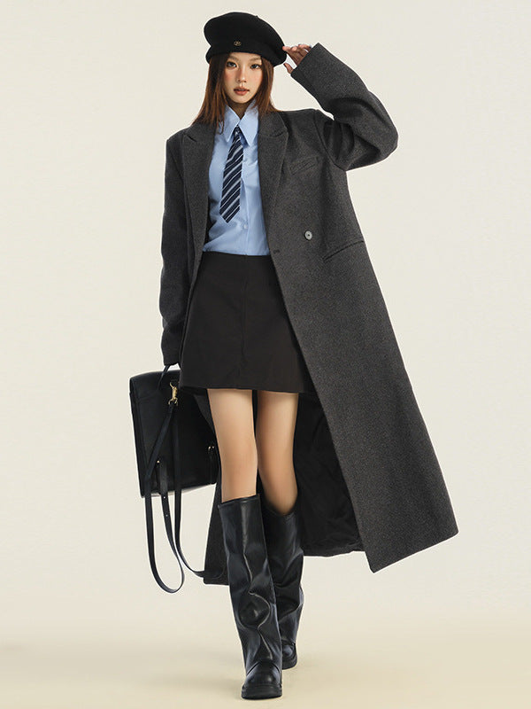 Oversized Longline Single-Button Coat