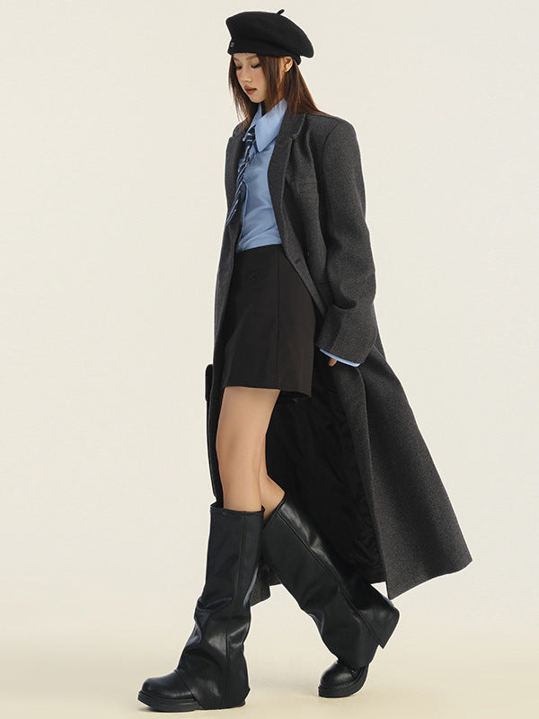 Oversized Longline Single-Button Coat