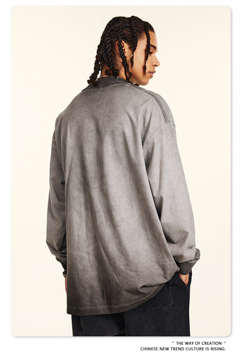 Minimalist Poetry Cotton Long Sleeve Tee