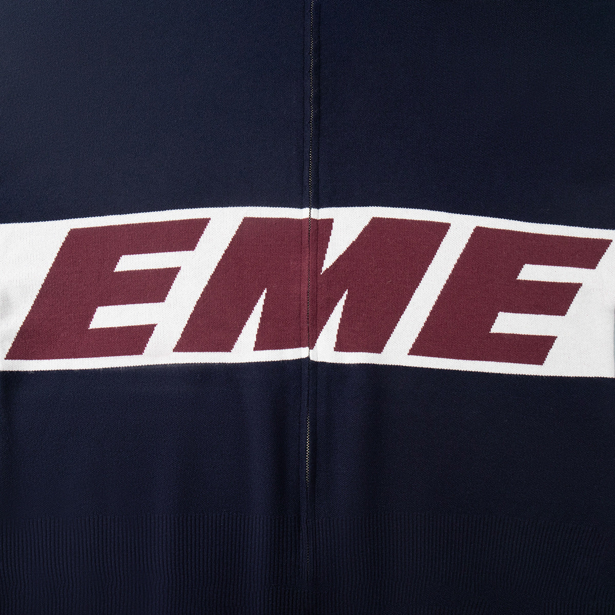 Retro Jacquard Letter Zip Up Sweater – Sporty Colorblock Knit Cardigan