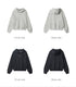 Product presentation showing front and back views of hooded sweatshirts in light gray and black, displaying complete garment silhouette
