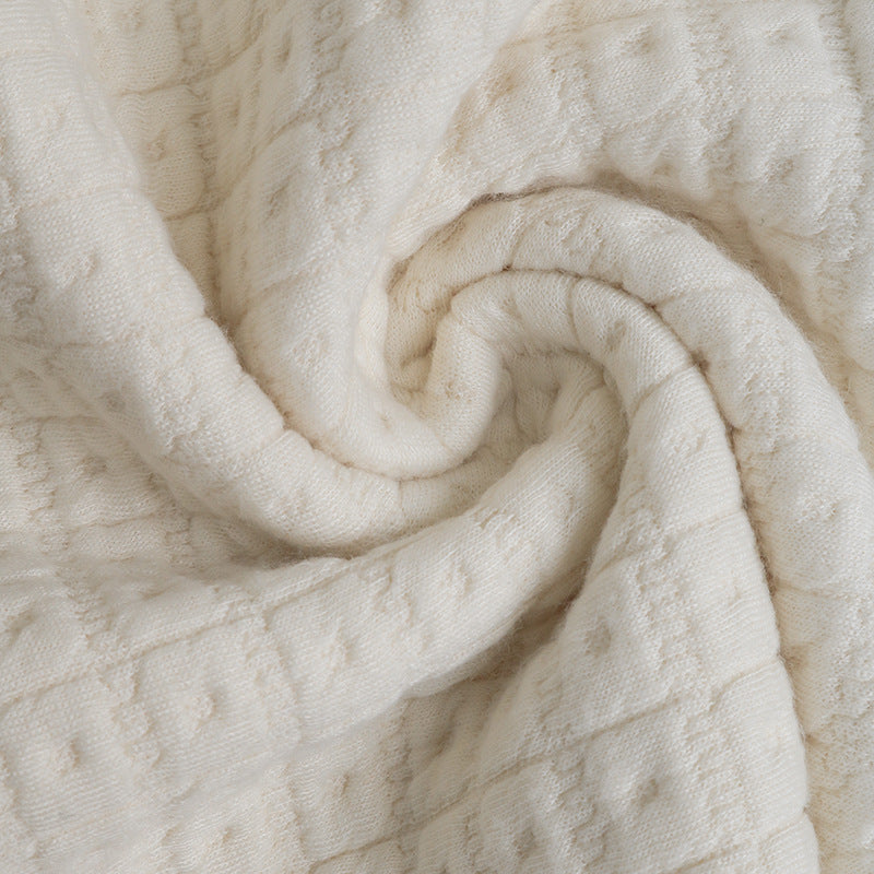 Quilted Half-Button Pullover - Cozy Textured Dream