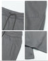 Gray sweatpants detail shots showing drawstring waistband and Drele logo embroidery