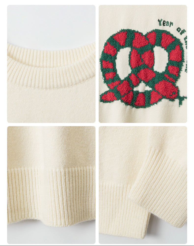 Design details showing ribbed neckline, embroidered logo, hem, and cuff construction