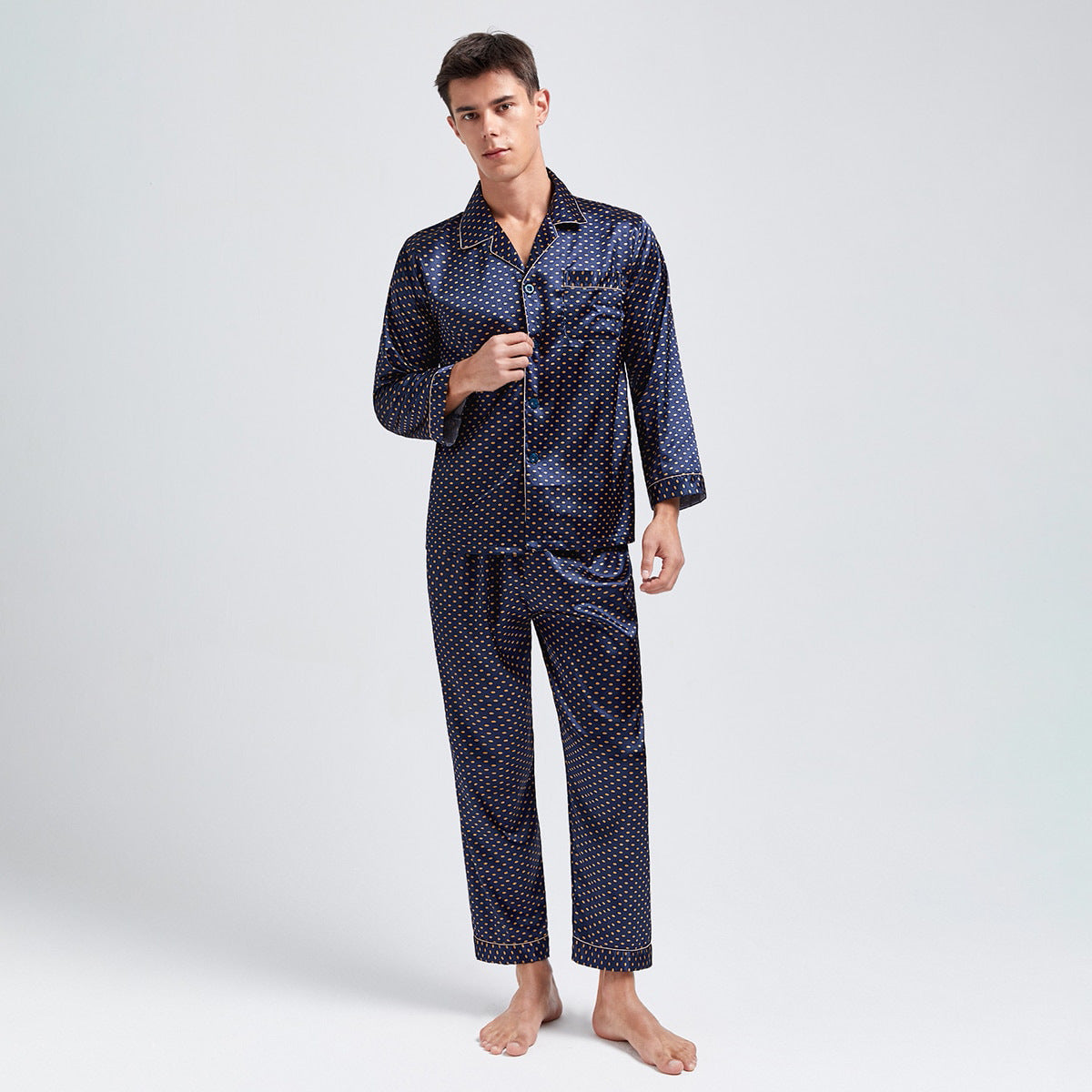 Premium Men's Silky Smooth Pajama Set