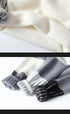 Detail shots of fabric texture and striped cuffs in multiple colors