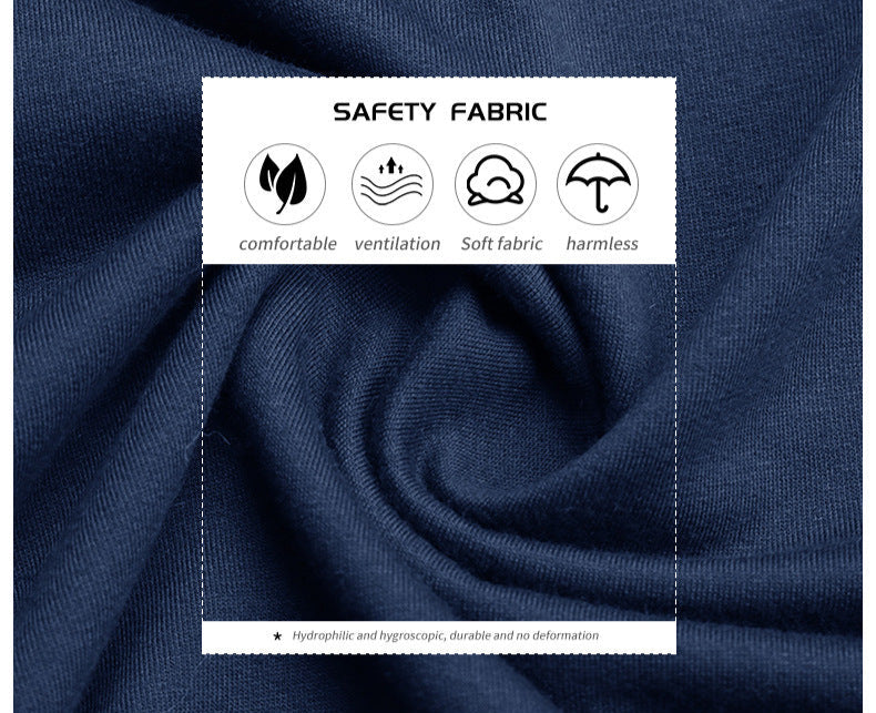 Product information showing fabric details and safety features