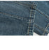 Full product photo of relaxed-fit black denim jeans with tapered legs and three-button waistband closure